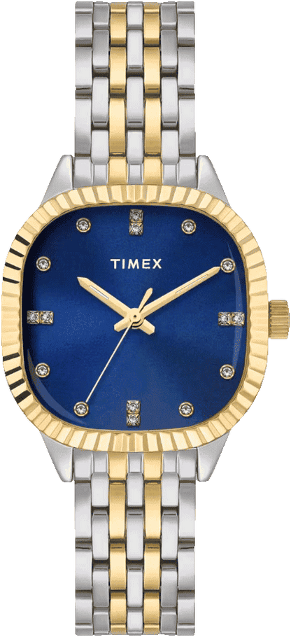 Timex Trendline Women Quartz Blue Dial Analog Stainless Steel Watch TWEL27301