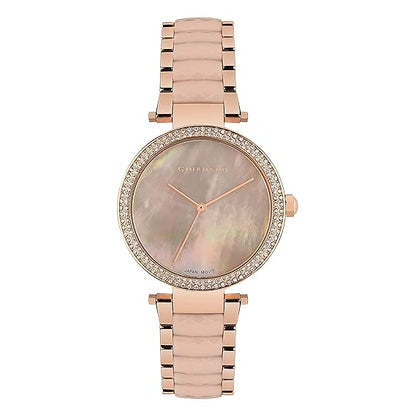 Giordano Analog Rose Gold Dial Women's Watch with Rose Gold Band GD-2073-44