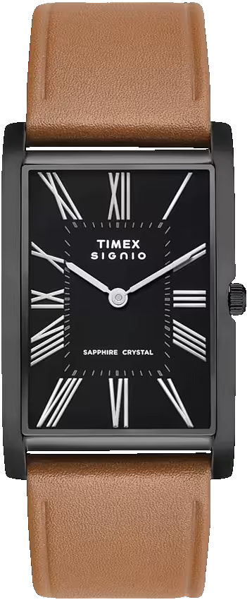 TIMEX Signio Men Quartz Black Dial Analog Leather Watch TWEG34302