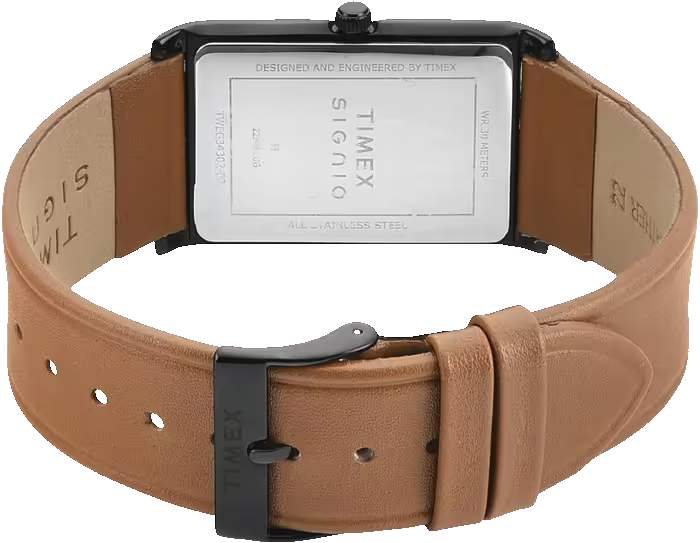TIMEX Signio Men Quartz Black Dial Analog Leather Watch TWEG34302