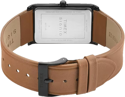 TIMEX Signio Men Quartz Black Dial Analog Leather Watch TWEG34302