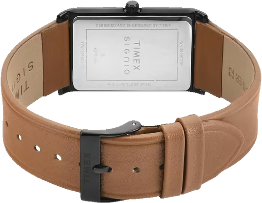 TIMEX Signio Men Quartz Black Dial Analog Leather Watch TWEG34302