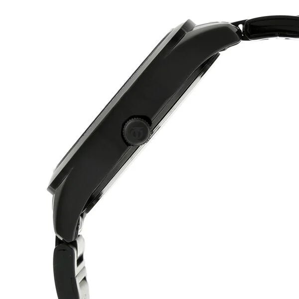 Titan Quartz Analog with Day and Date Black Dial Stainless Steel Strap Watch for Women nt2570nm01