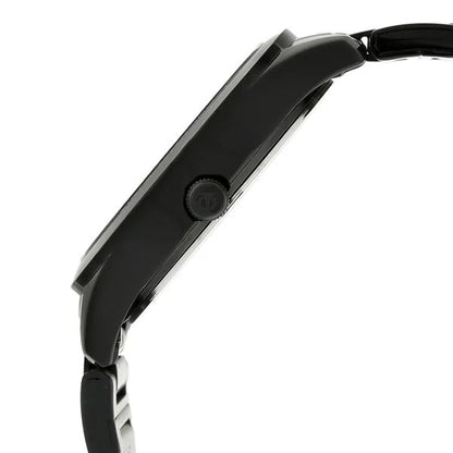 Titan Quartz Analog with Day and Date Black Dial Stainless Steel Strap Watch for Women nt2570nm01