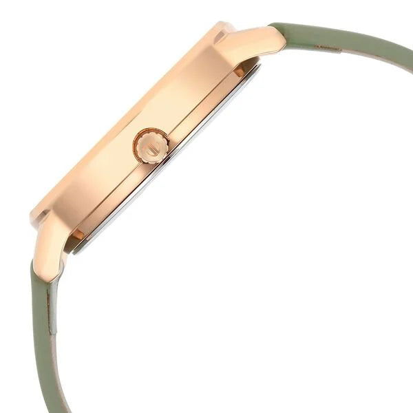 Titan Neo Green Dial Analog Leather Strap Watch for Women NU2648WL06