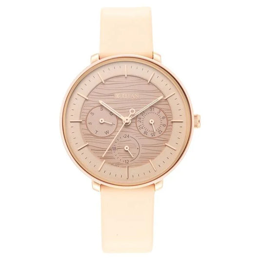 Titan Women's Svelte Rose gold Multi-Function Watch with Leather Strap nt2651wl03