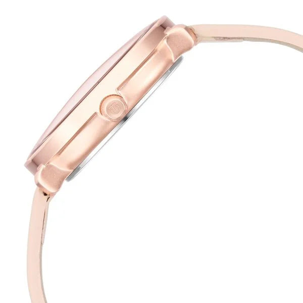 Titan Women's Svelte Rose gold Multi-Function Watch with Leather Strap nt2651wl03