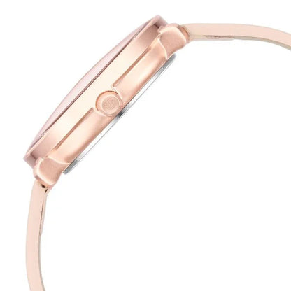 Titan Women's Svelte Rose gold Multi-Function Watch with Leather Strap nt2651wl03