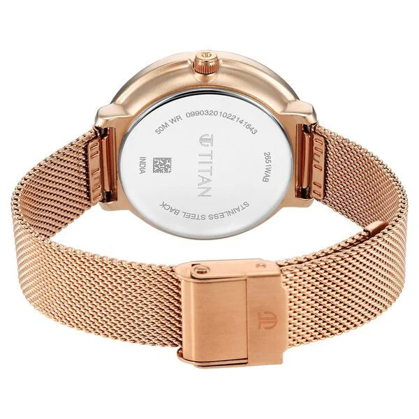 Titan Neo Quartz Multifunction Green Dial Stainless Steel Strap Watch for Women nu2651wm05