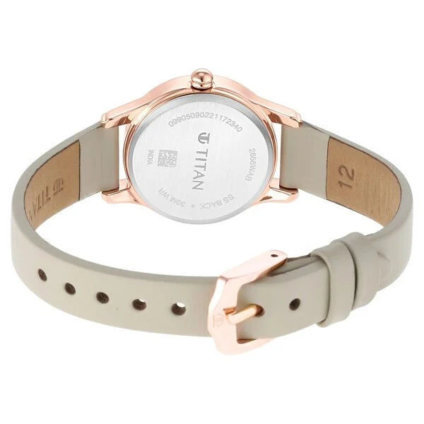 Titan Women's Lagan Chic: Studded Brown Dial watch with & Elegant Hands - 25 mm Case Size - Small Dial 2656wl01