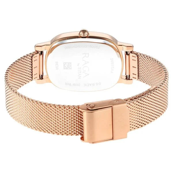 Titan Raga Viva Brown Dial Analog Stainless Steel Strap Watch for Women nu2665wm01 Women's Watch