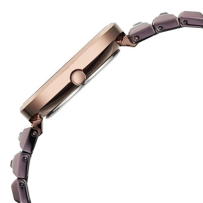 Titan Raga Contempore Quartz Analog Brown Dial Metal Strap Watch For Women 2775qm01f