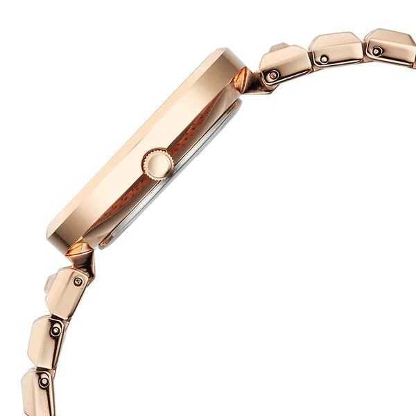 Titan Raga Contempore Quartz Analog Rose Gold Dial Metal Strap Watch For Women nu2775wm01f