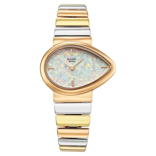 Titan Raga Opalesque Quartz Analog Multicoloured Dial Multicoloured Metal Strap Watch For Women