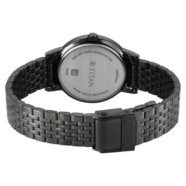 Titan Titan Karishma Quartz Analog Red Dial Grey Stainless Steel Strap Watch For Women nu2968qm01