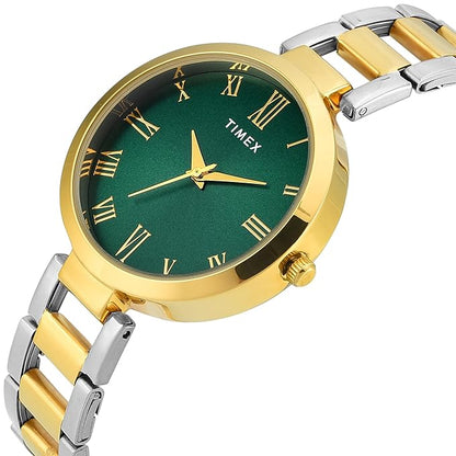 TIMEX Analog Watch for Woman with Round Dial & Water Resistant Women's TW000X274