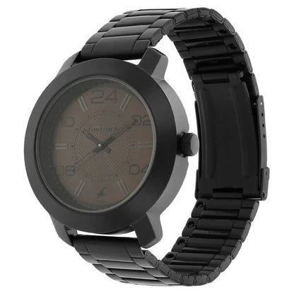 Fastrack Quartz Analog Brown Dial Stainless Steel Strap Watch for Guys NN3120NM02