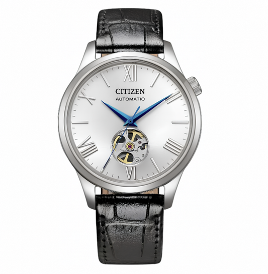 Citizen Mechanical Open Heart Automatic Leather Strap Watch NH9138-15A