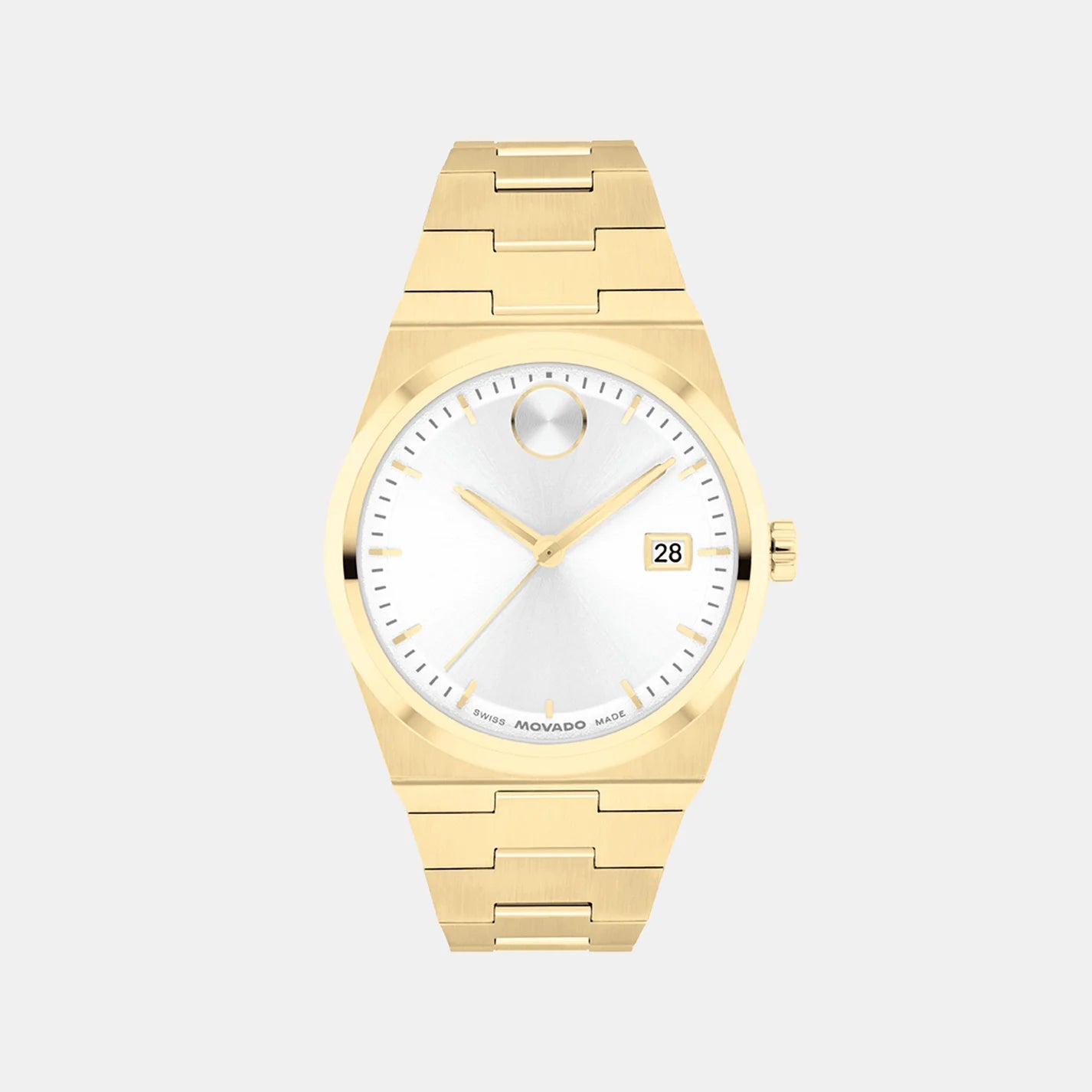 Movado Bold Women Quartz White Dial Analog Stainless Steel Watch 3601187