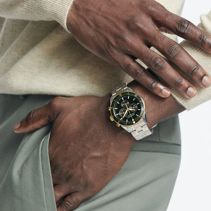 Movado Calendoplan S Swiss Qtz Chrono Green Round Dial Men's Watch - 3650167