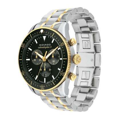 Movado Calendoplan S Swiss Qtz Chrono Green Round Dial Men's Watch - 3650167