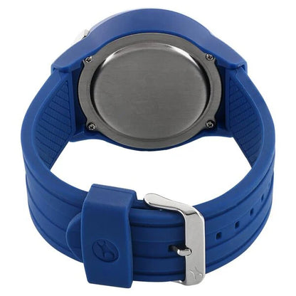 Fastrack Quartz Chronograph Blue Dial Plastic Strap Watch for Guys 38002PP03J