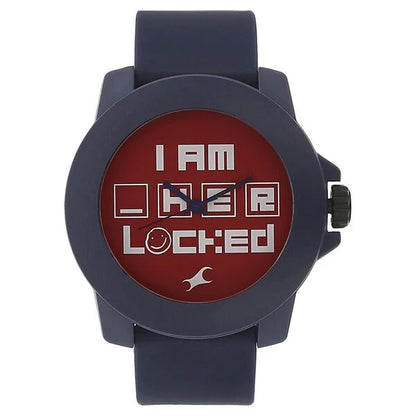 Fastrack Quartz Analog Red Dial Plastic Strap Watch for Unisex 38021PP14