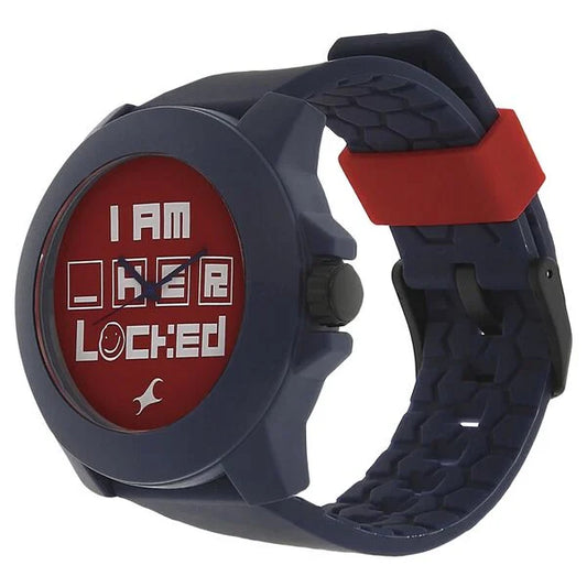 Fastrack Quartz Analog Red Dial Plastic Strap Watch for Unisex 38021PP14
