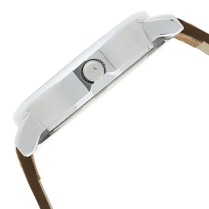 Fastrack Bold Quartz Analog White Dial Leather Strap Watch for Guys NN38052SL07