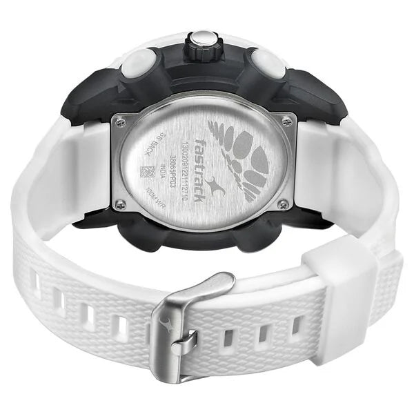 Fastrack Streetwear White Dial with White Colour Strap Watch for Guys NS38065PP03