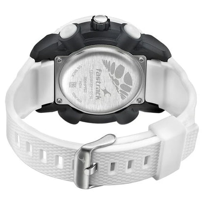 Fastrack Streetwear White Dial with White Colour Strap Watch for Guys NS38065PP03