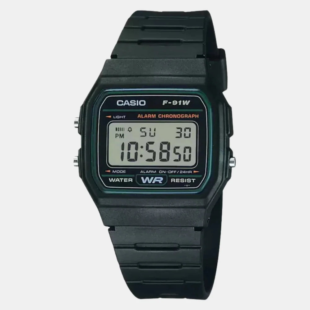 CASIO YOUTH F91W-3DG Green Digital Watch - D246