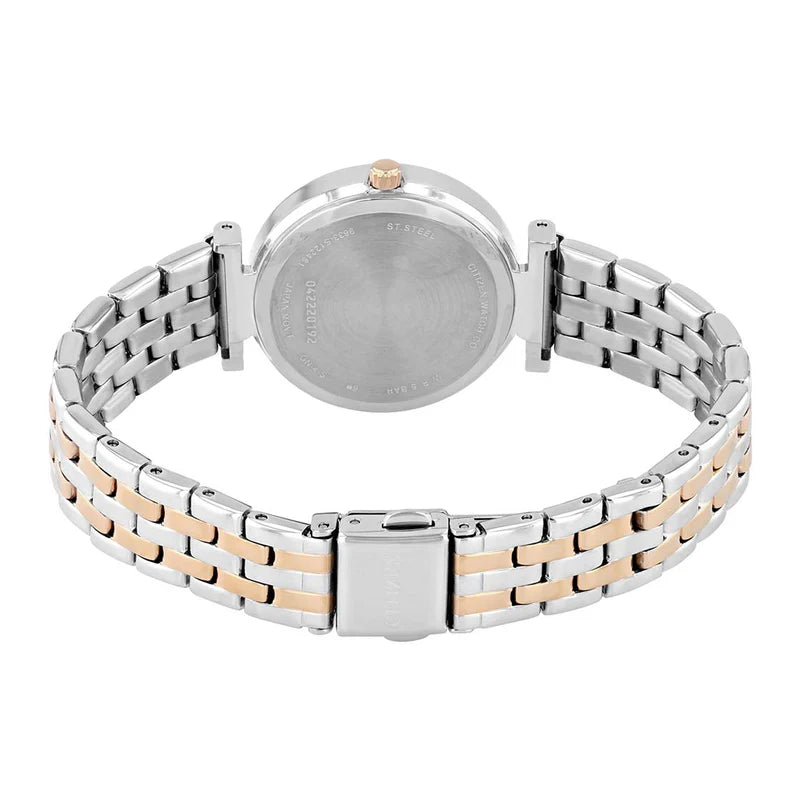 Citizen Stainless Steel Women's Quartz Ladies Analog Blue Dial Rose Gold Strap Watch -ER0218-53L