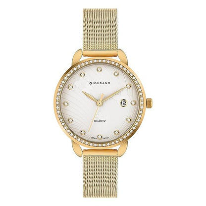 Giordano Analogue Cream Dial Women's Watch R4002-22