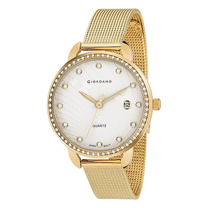 Giordano Analogue Cream Dial Women's Watch R4002-22