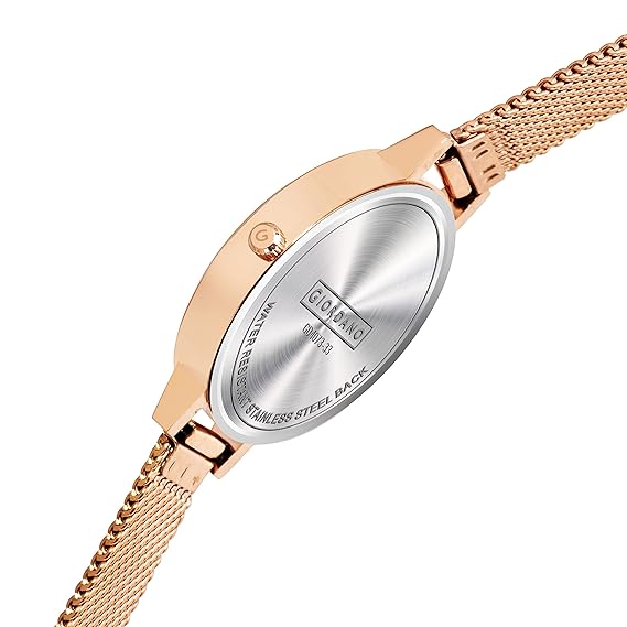 Giordano Fashionista Collection Premium Analogue Watches for Women & Girls | Mesh Metal Strap with Water Resistance | Ladies Wrist Watch Ideal Gift for Female - GD4073