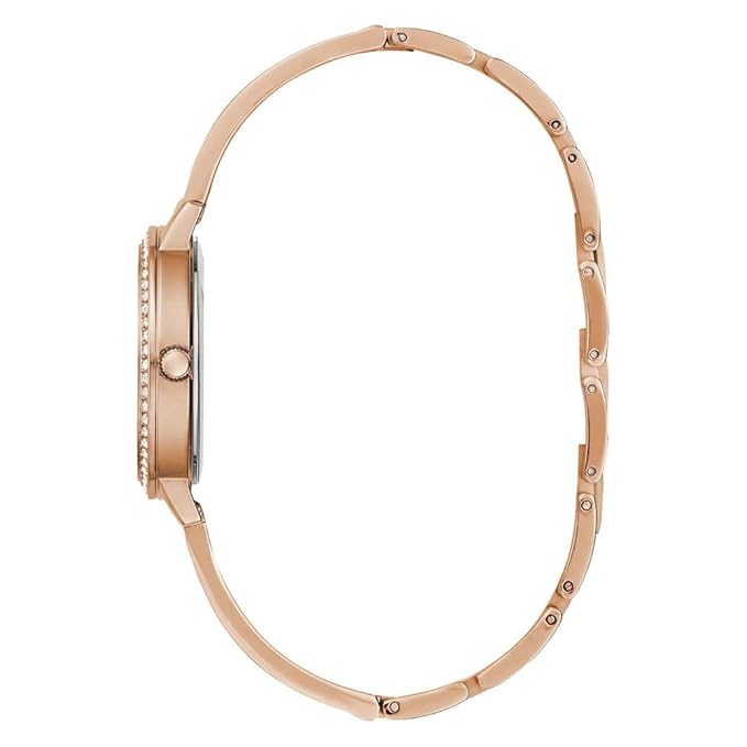 Guess Tri Luxe Collection Analog Rose Gold Dial Women's Watch-GW0474L3