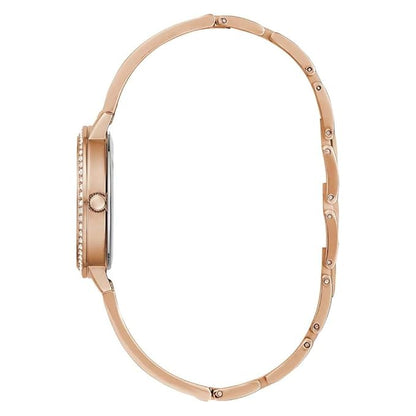 Guess Tri Luxe Collection Analog Rose Gold Dial Women's Watch-GW0474L3