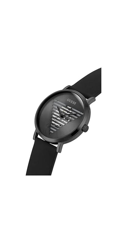 GUESS Idol 44 mm Black Dial Silicone Analog Watch for Men - GW0503G3
