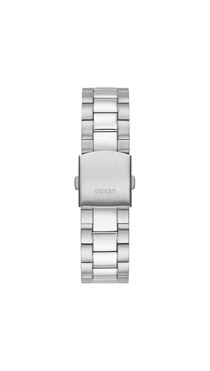 GUESS Stainless Steel Analog Black Dial Men's Watch-Gw0542G1, Band Color:Silver