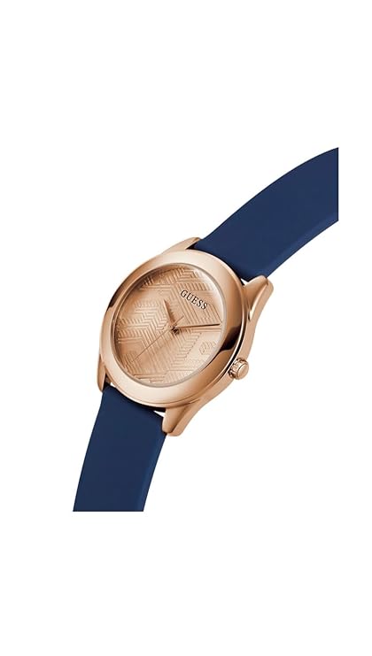 GUESS Leather Analog Rose Gold Dial Women's Watch-Gw0665L2