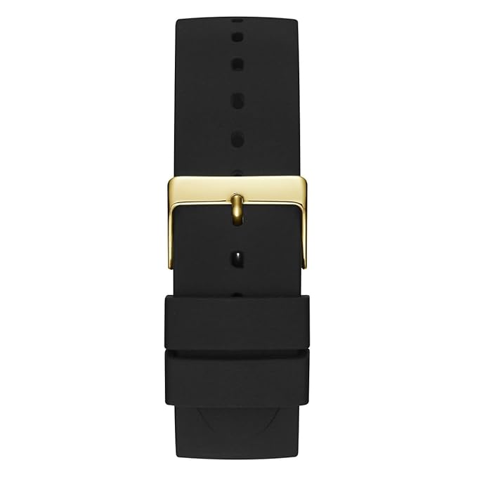 Guess Silicone Analog Black Dial Men's Watch-W1161G1