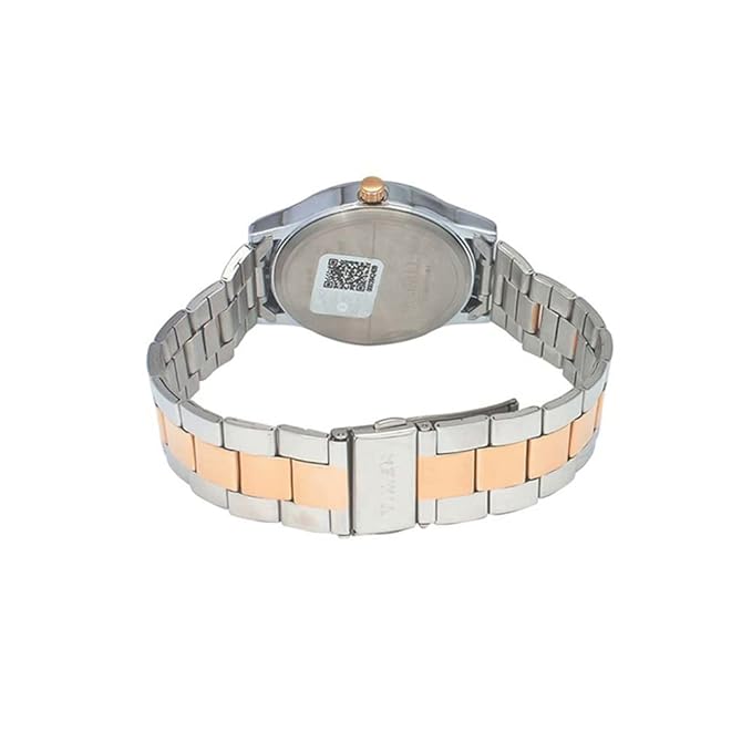TIMEX Analog Watch for Man with Silver Round Dial & Two Tone Stainless Steel Bracelet Band Water Resistant Men's Wrist Watches - TW0TG8308