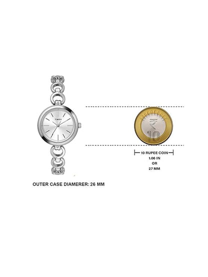 Classics Women Quartz Silver Dial Analog Stainless Steel Watch TWEL11432