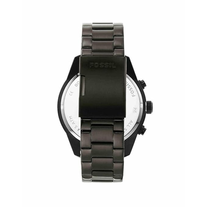 Fossil Mens 50 mm Brox Grey Dial Stainless Steel Analogue Watch - BQ2533I