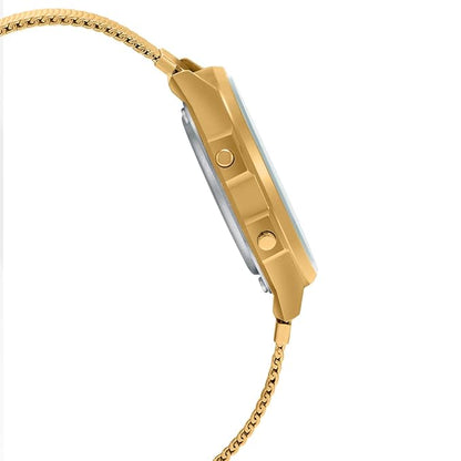 Casio Digital Gold Dial Unisex-Adult Watch-A171WEMG-9ADF - D226