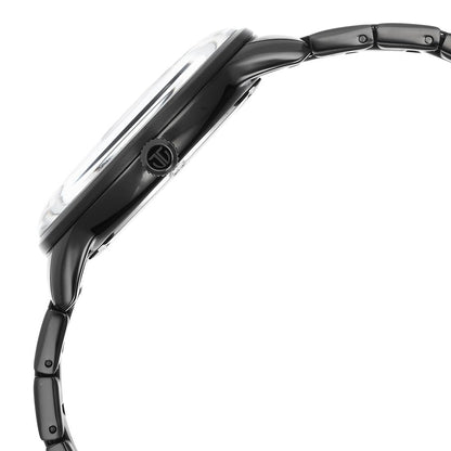 Titan Quartz World Time with Date Black Dial Black Stainless Steel Strap Watch for Men - NT90145NM01