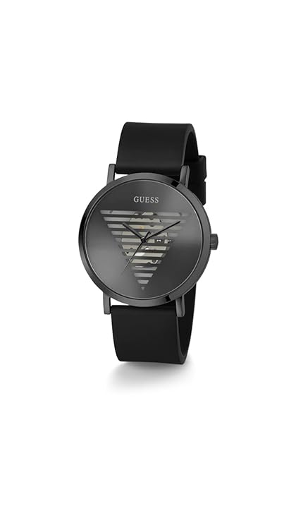 GUESS Idol 44 mm Black Dial Silicone Analog Watch for Men - GW0503G3