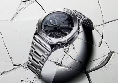 G-Shock Men Quartz Black Dial Analog-Digital Stainless Steel Watch G1638