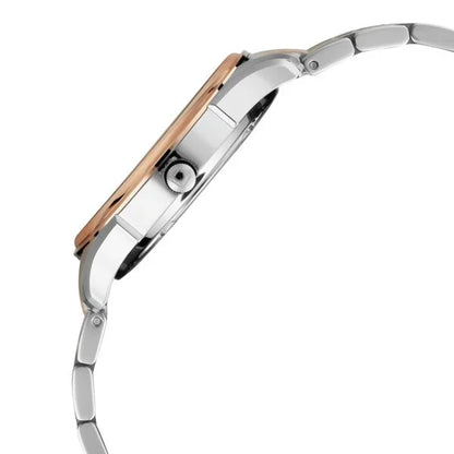 Xylys Swiss Analog Two Toned Stainless Steel Strap Mother of Pearl Dial Watch For Women nt45016km01e